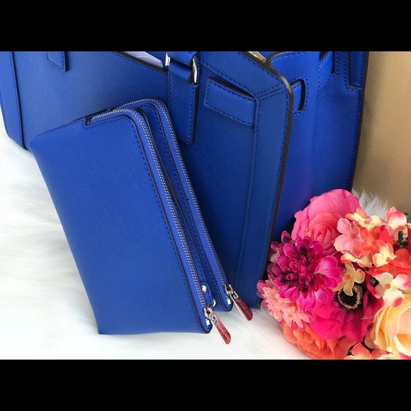 🌷MICHAEL KORS MD Electric Blue Satchel Set - Picture 3 of 8